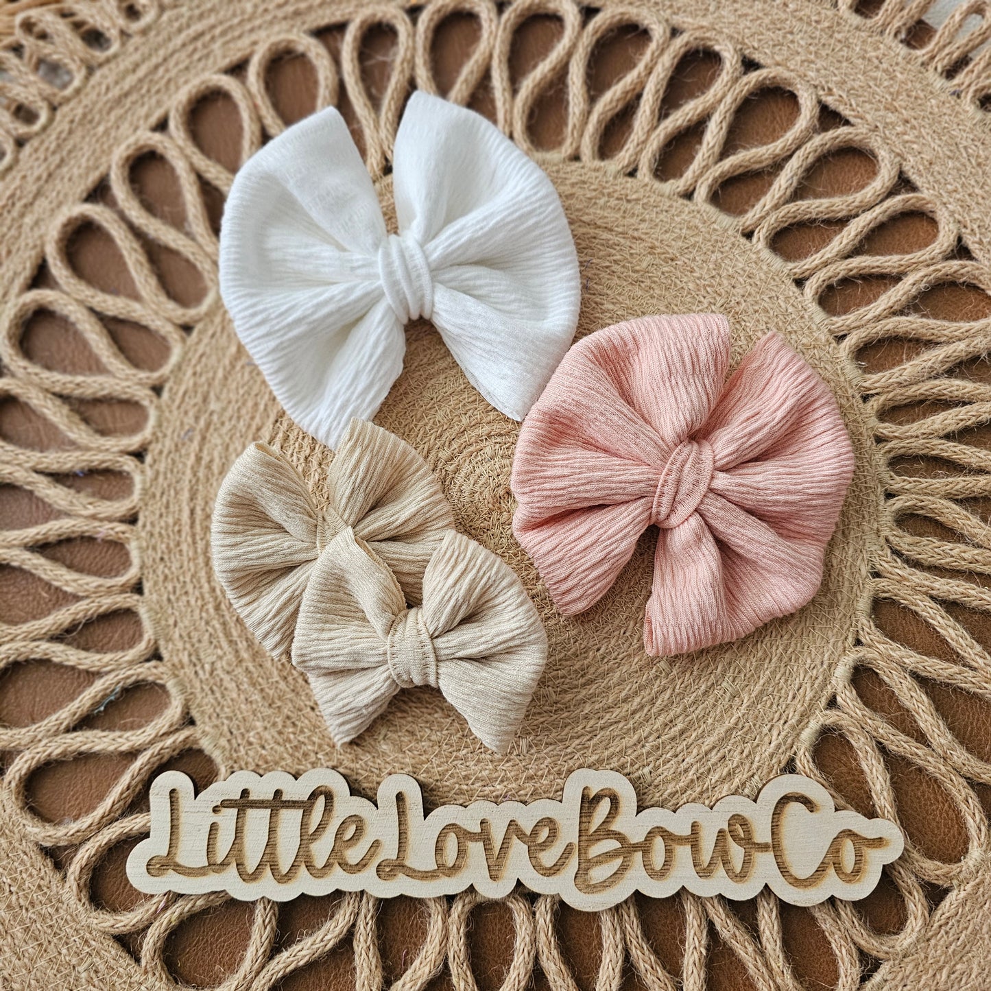 Neutral Smocked Fabric Bundle