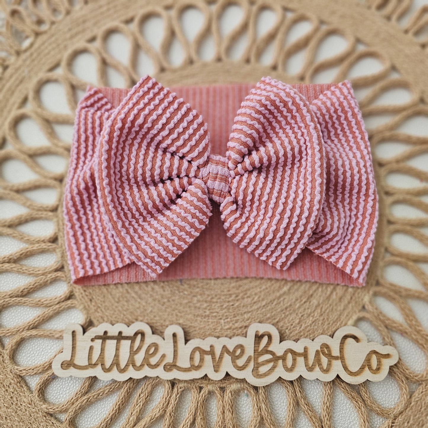 Rose/Light Pink | Two-Toned Wavy Rib