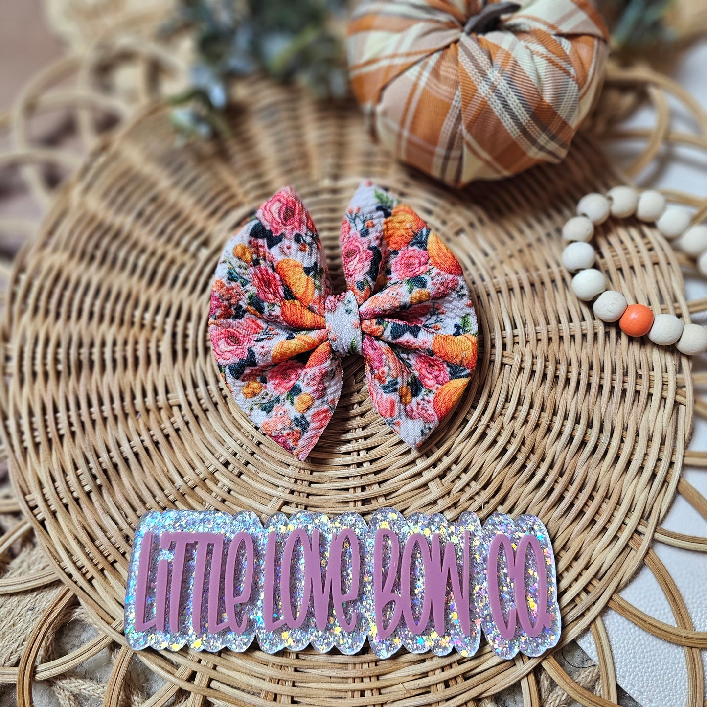 Embroidered Flower Pumpkins