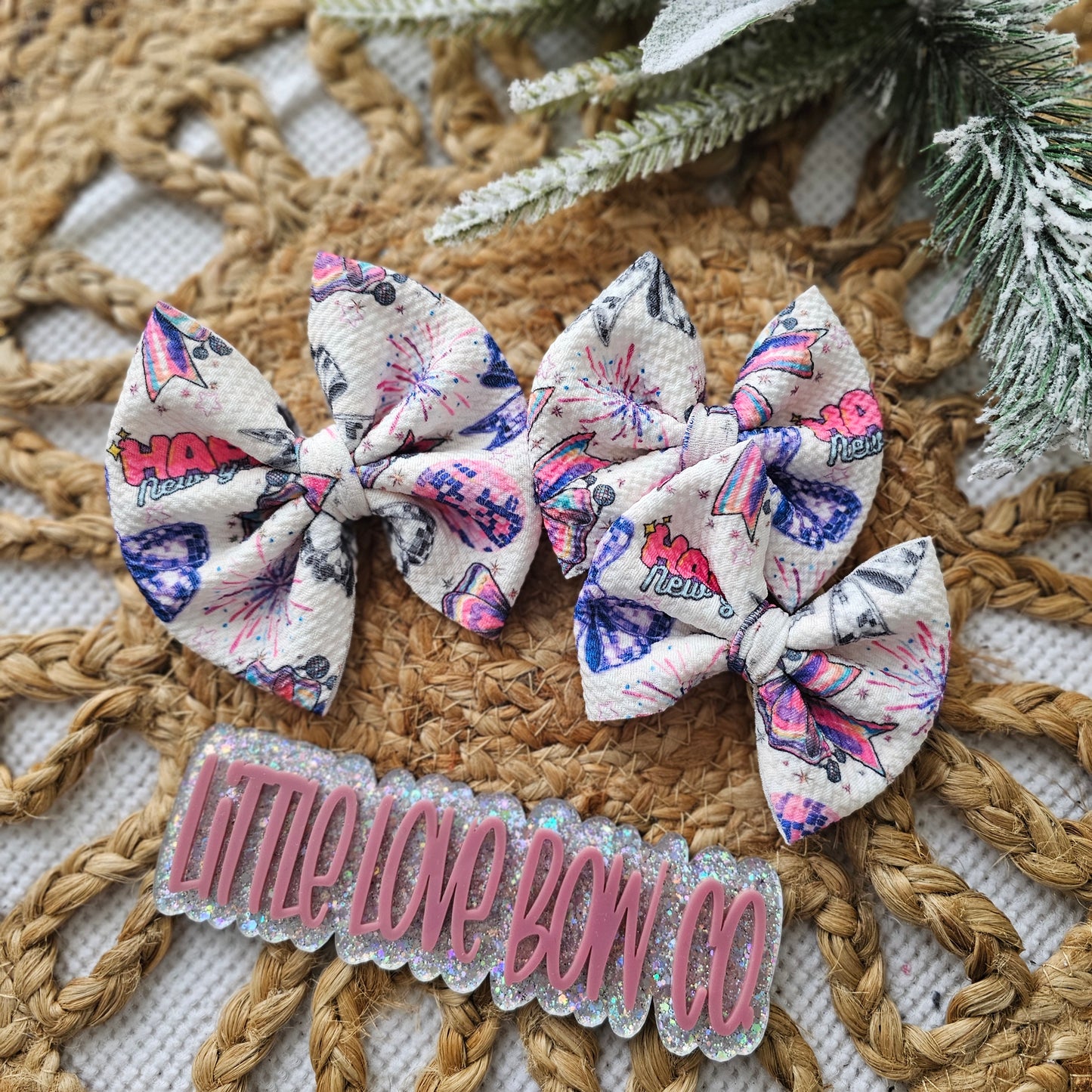 Pink & Purple New Years Bows!